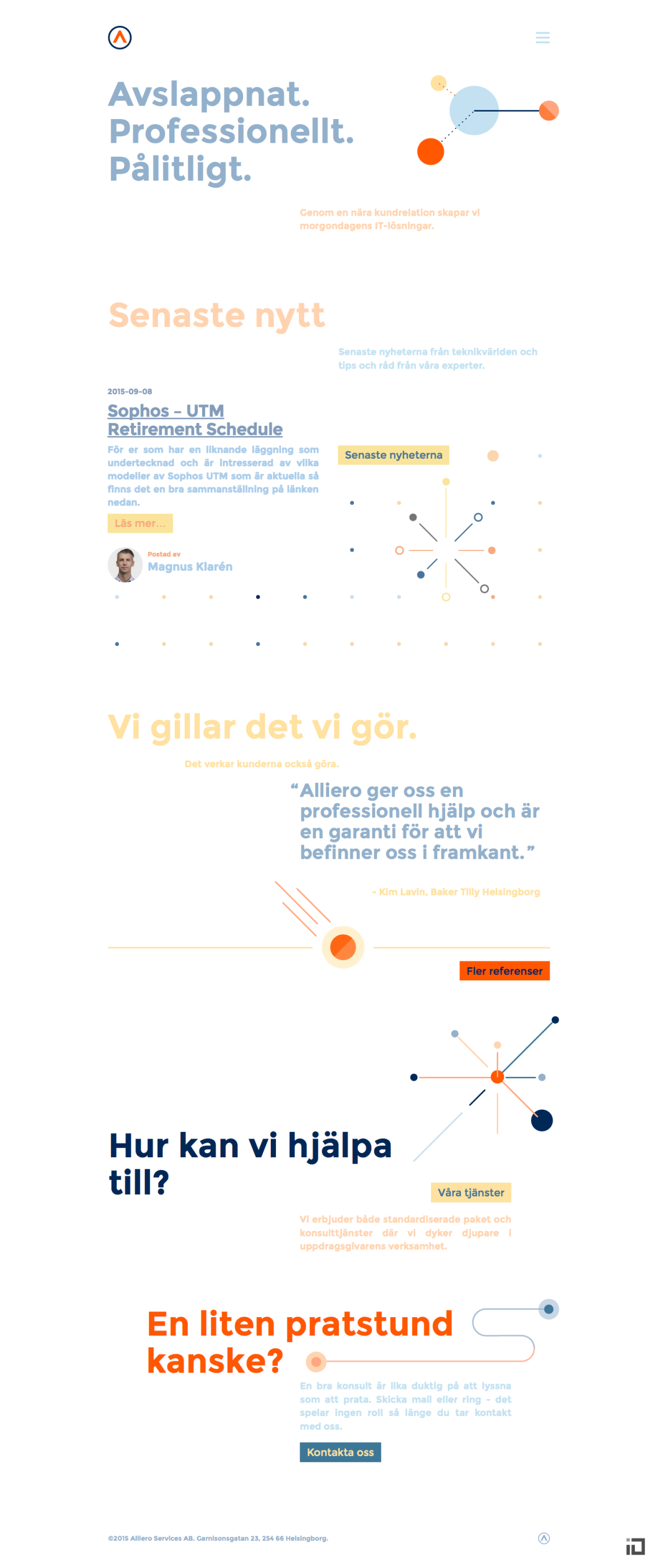 Alliero Website and Stationery - Binalogue - Branding, Design, Illustration, UX, Web design & development