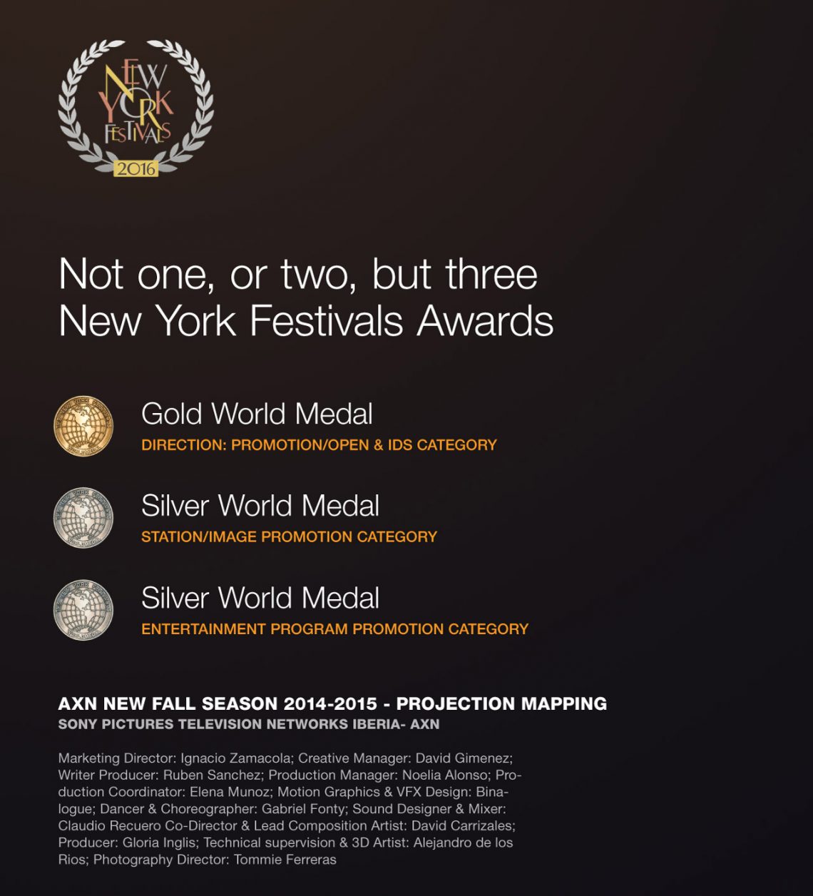 AXN Promo 2014-15 - Binalogue - Live action & video mapping