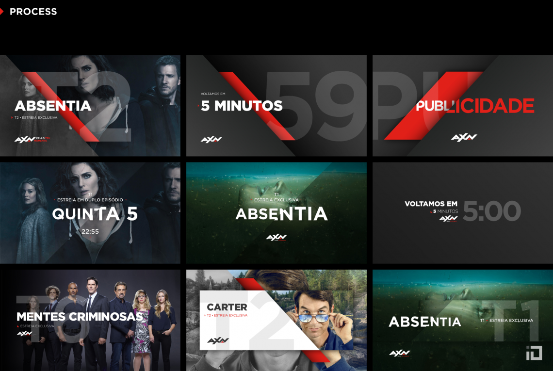 AXN Portugal Graphics Package - Binalogue - Direction, design & motion graphics