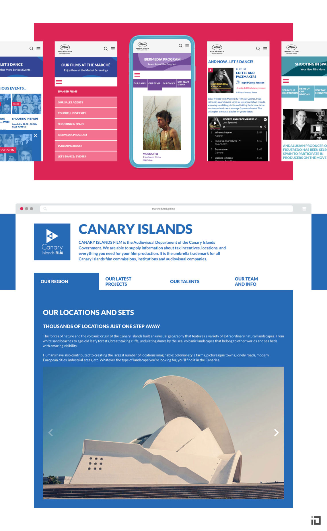 Cinema From Spain Virtual Pavilion - ICAA at Marché du Film, Festival de Cannes - Binalogue - Web design & development