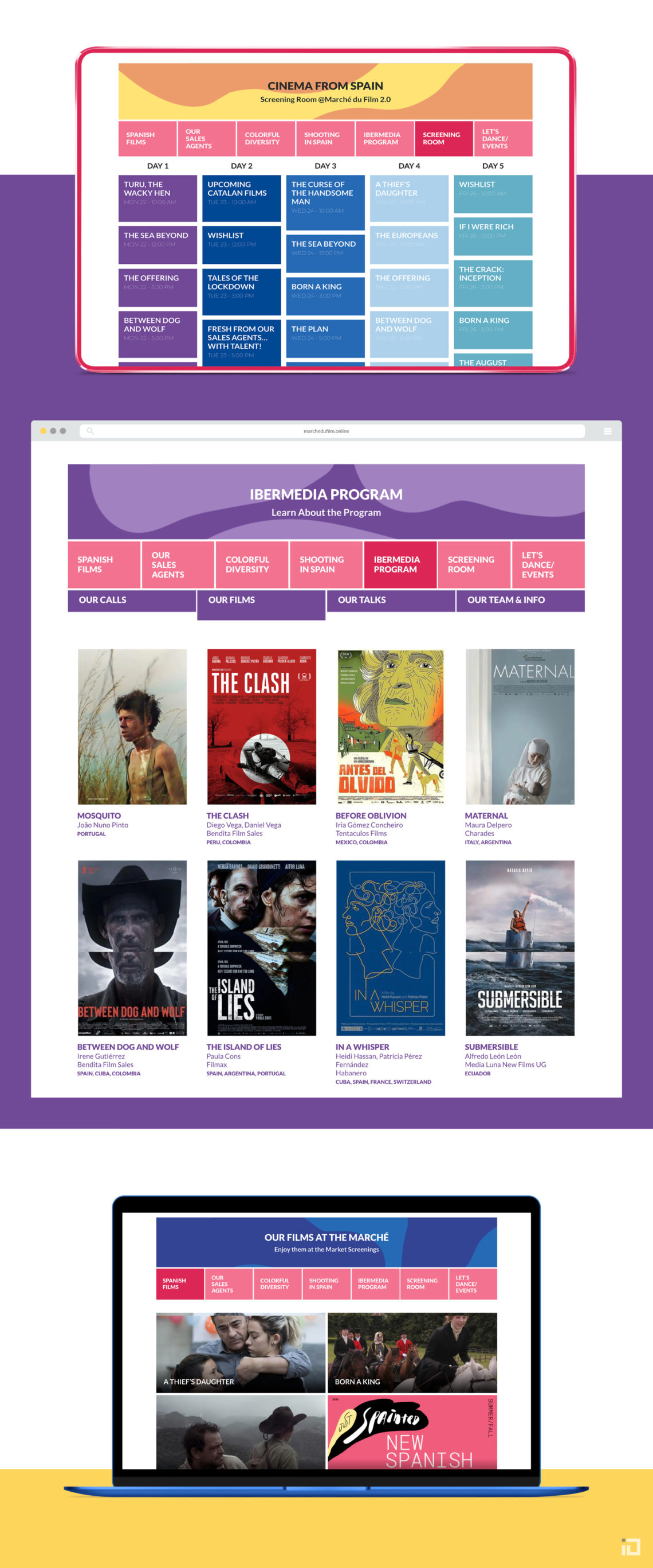 Cinema From Spain Virtual Pavilion - ICAA at Marché du Film, Festival de Cannes - Binalogue - Web design & development