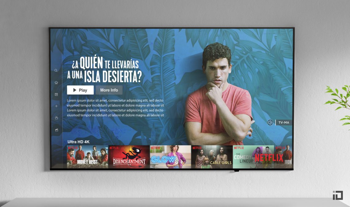 ¿A quién te llevarías a una isla desierta? - Netflix platform art - Binalogue - Art direction, Design & Illustration