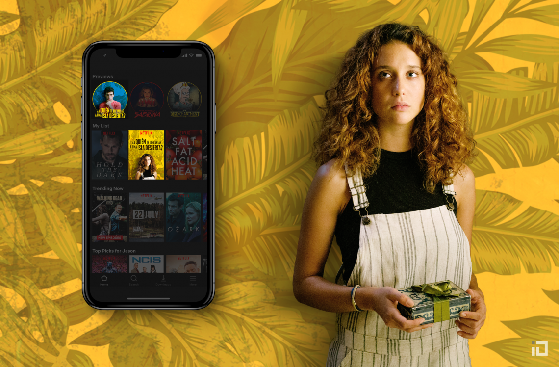 ¿A quién te llevarías a una isla desierta? - Netflix platform art - Binalogue - Art direction, Design & Illustration