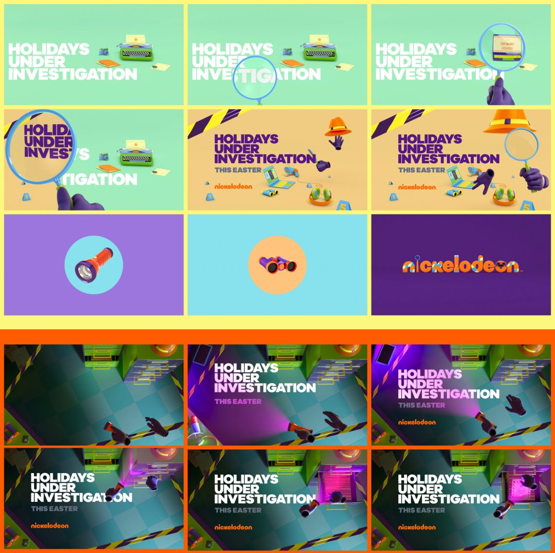 Nickelodeon - Holidays Under Investigation - Graphics package - Binalogue - Direction & Design - Motion