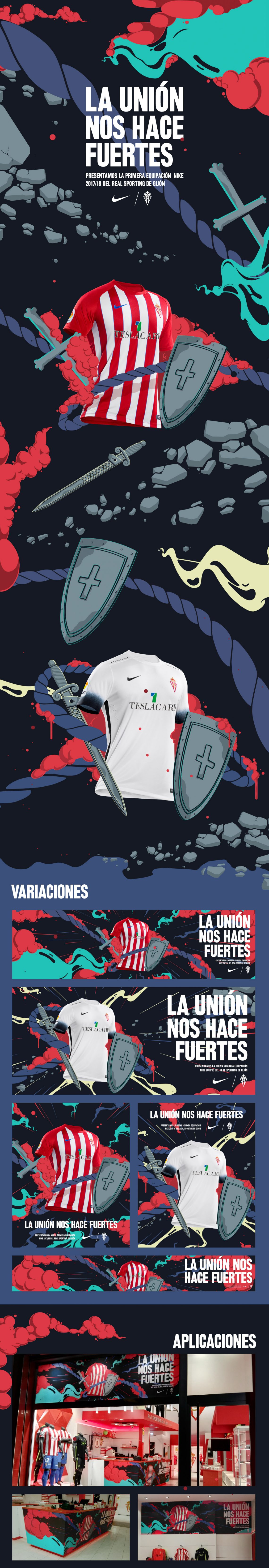 Nike - Sporting de Gijón - Key Arts - Binalogue - Design & Illustration