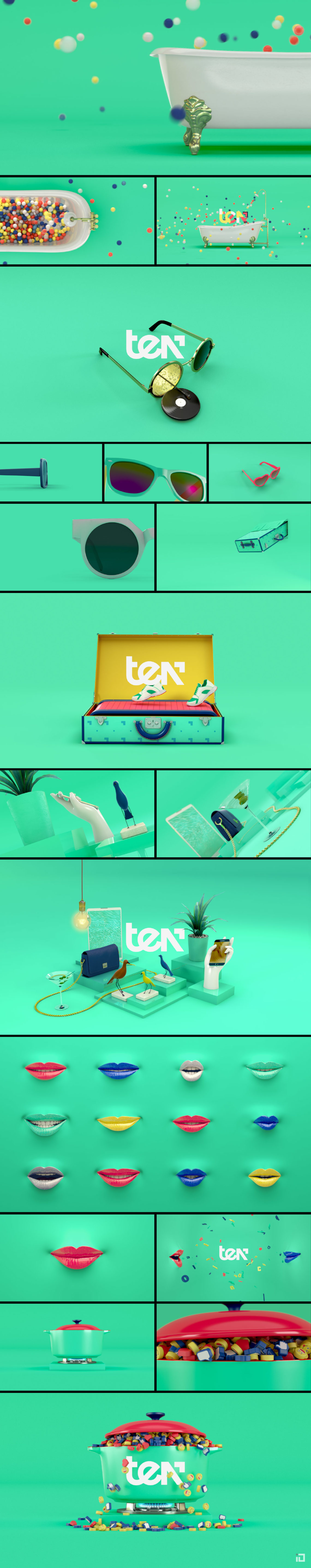 Ten Idents - Binalogue - Direction & Design - Motion & Broadcast
